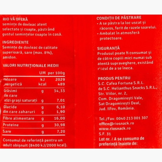 Semințe de dovleac cu sare 40g