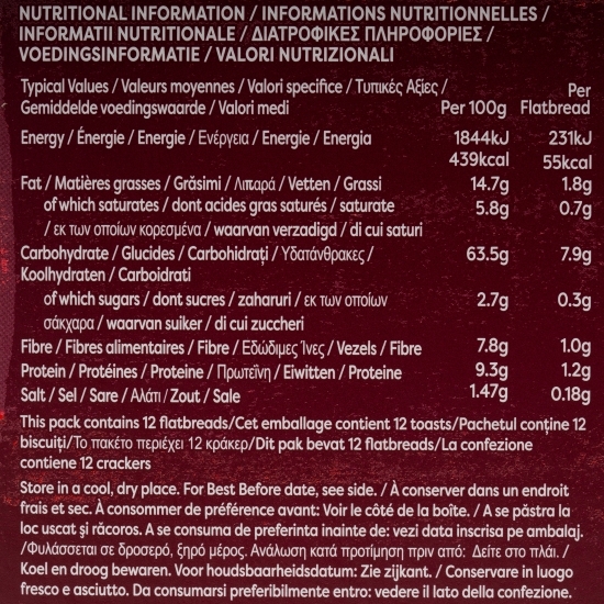 Felii pâine crocantă din ovăz integral fără gluten 150g