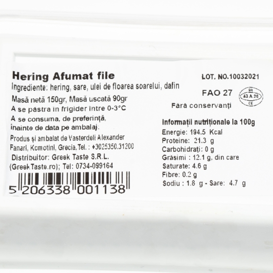 Hering file afumat 150g