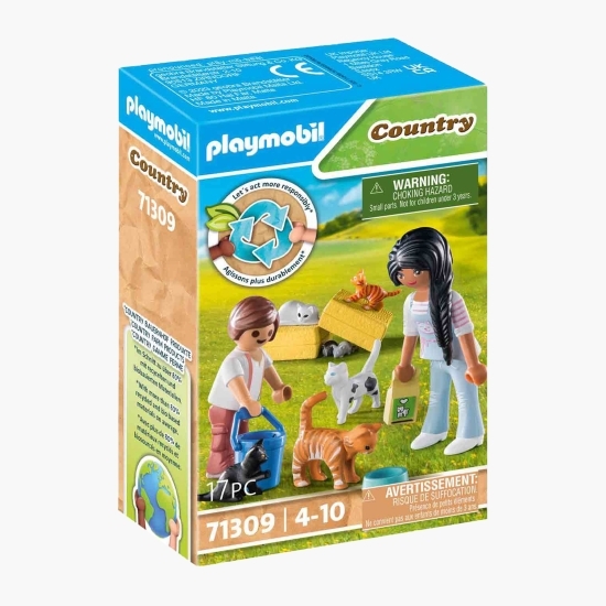 Set figurine - Familia de pisici, 4+ ani