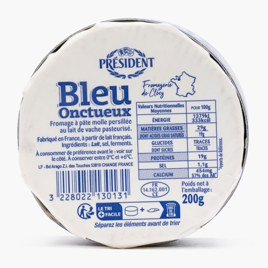 Brânză moale din lapte de vacă cu mucegai albastru Bleu Onctueux 200g 