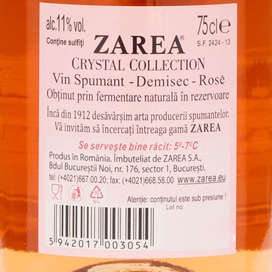 Vin spumant rose demisec Crystal 750ml + pungă