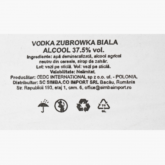 Vodcă Biała (albă) 37.5% alc. 500ml