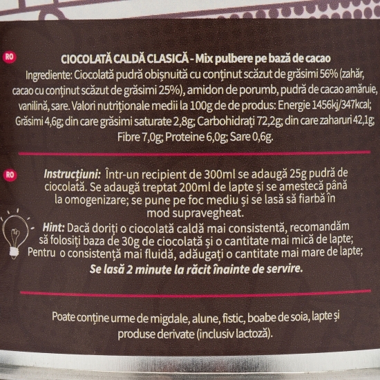 Ciocolată caldă Clasică 500g