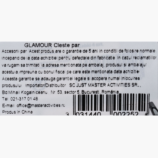 Set clești mici pentru păr, 4 buc