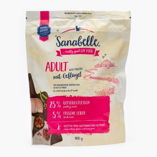 Hrană uscată pentru pisici adult, 400g, cu pui 