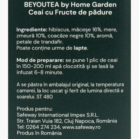 Ceai cu fructe de pădure 20 plicuri piramidă