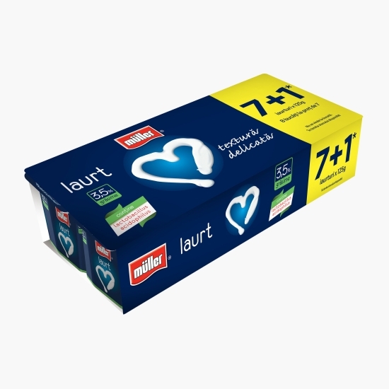 Pachet 7+1 iaurt 3,5% grăsime 8x125g