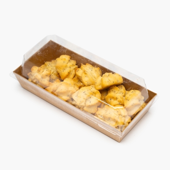 Fursecuri cu aromă de lămâie, mac și ghimbir, fără gluten și lactoză 150g