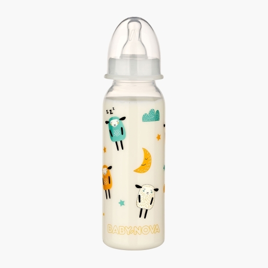 Biberon Noapte Bună cu gât standard, 0-24 luni,  240ml 