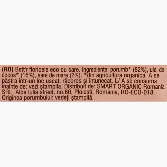 Popcorn eco cu sare de mare 60g