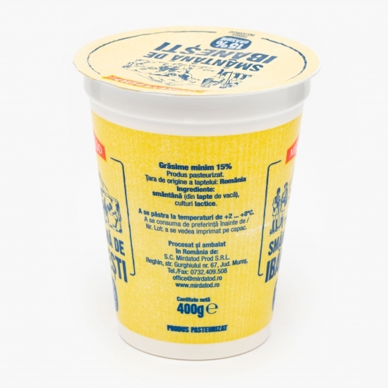 Smântână de Ibănești, 15% grăsime, 400g