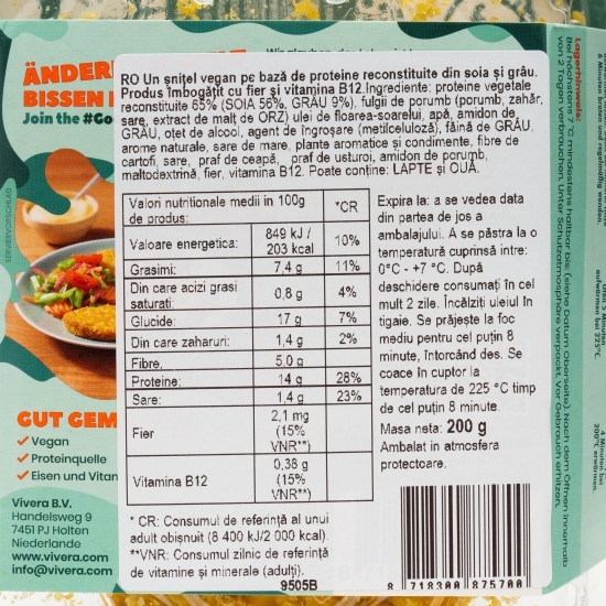 Șnițel vegan pe bază de plante 200g