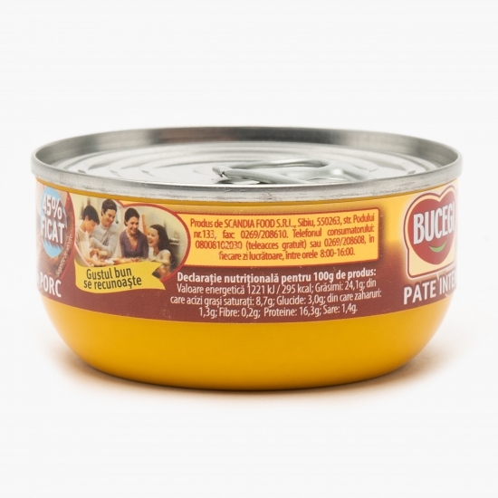 Pate intens de porc 45% ficat 120g