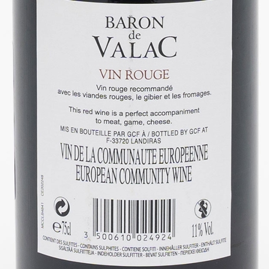 Vin de masă roșu demisec Rouge, 11%, 750ml