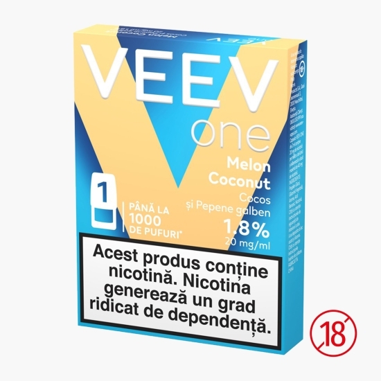 Capsulă pentru țigară electronică Melon Coconut 1.8%, 20mg/ml nicotină, 1000 puffs