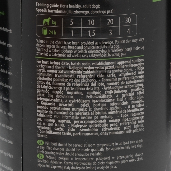 Hrană umedă pentru câini, 400g, cu carne de vânat și dovleac