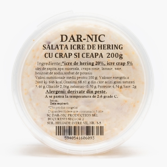 Salată de icre de hering cu crap și ceapă 200g