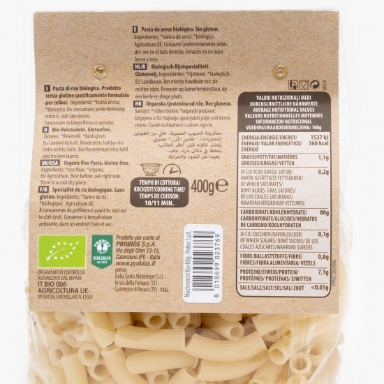 Paste din orez eco fără gluten 400g