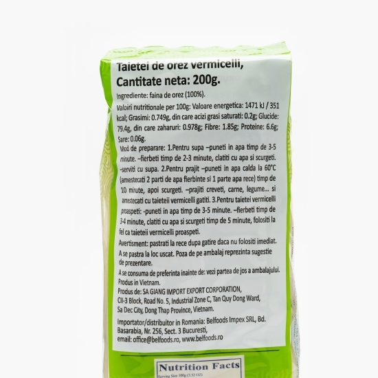 Tăieței de orez Vermicelli 200g