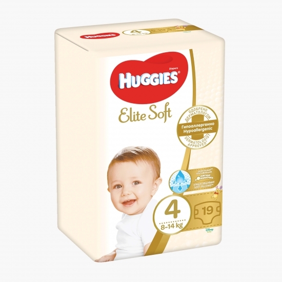 Scutece Elite Soft mărimea 4, 8-14kg, 19 buc