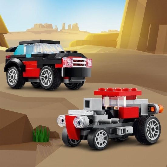 Camionetă-platformă cu elicopter, 31146 Creator 3 în 1, 270 piese,  +7 ani