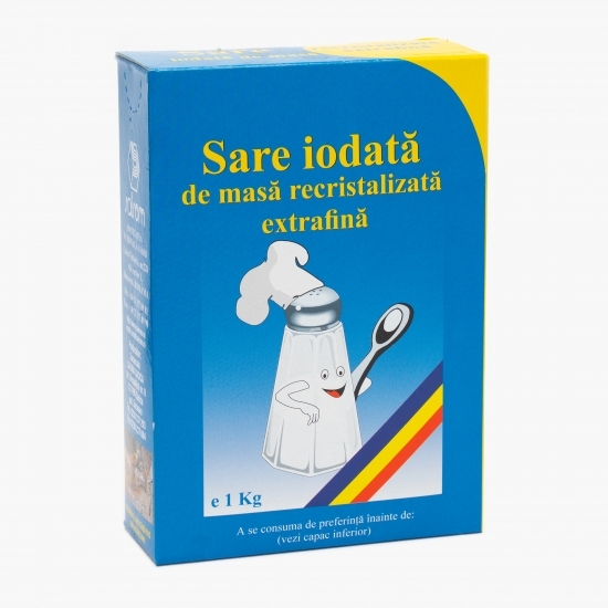 Sare iodată recristalizată cutie 1kg