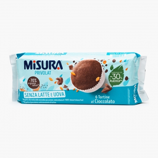 Brioșe cu ciocolată fără lactoză 6 bucăți, 240g