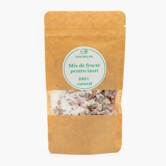 Mix fructe uscate pentru iaurt (stafide aurii, stafide brune, goji, fulgi cocos) 200g