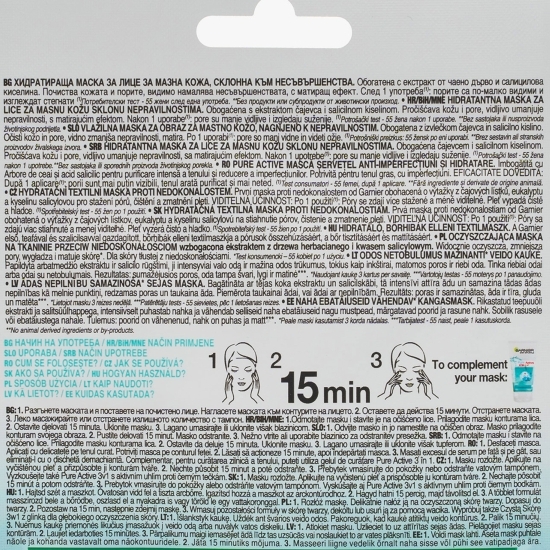 Mască șervețel anti-imperfecțiuni Pure Active 28g
