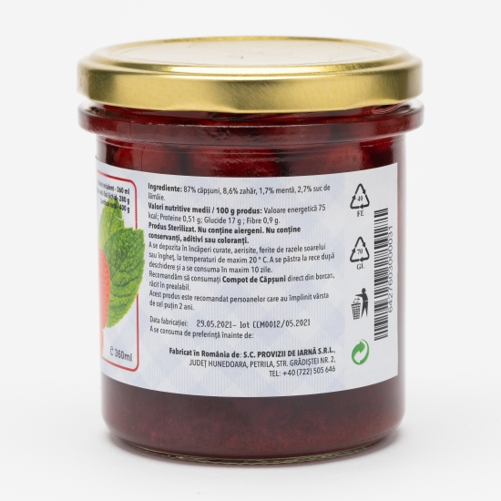 Compot de căpșuni cu mentă 360ml