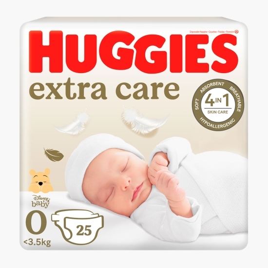 Scutece Extra Care, mărimea 0, Convi, <3.5kg, 25 buc