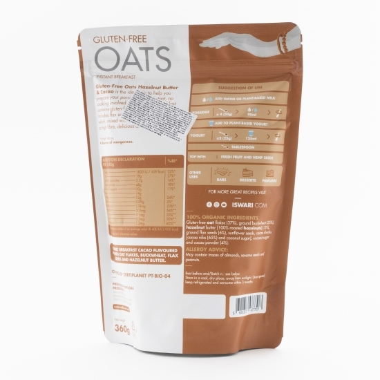Mic dejun instant eco cu cacao și unt alune pădure 360g