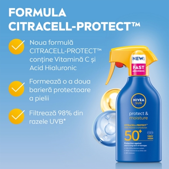 Spray de protecție solară Protect & Moisture, SPF 50+, 270ml