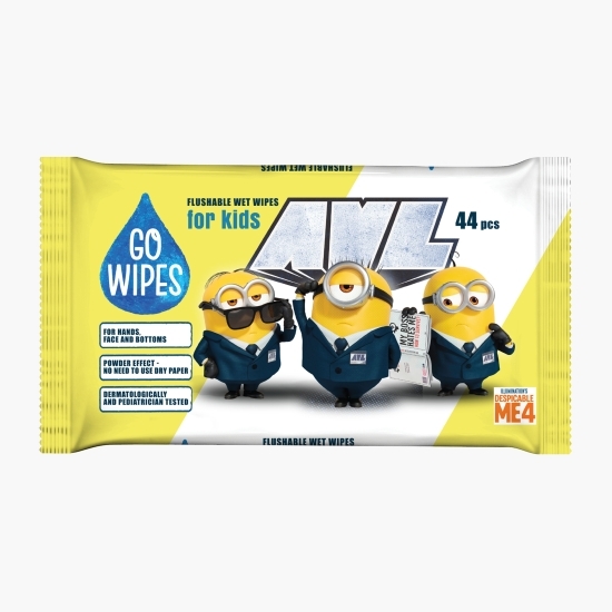 Hârtie igienică umedă Minions, diverse modele, 44 buc
