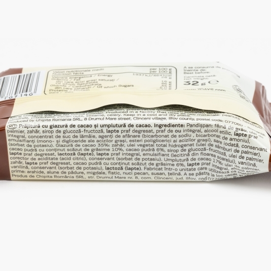 Cake Bar prăjitură cu glazură de cacao și umplutură de cacao 32g