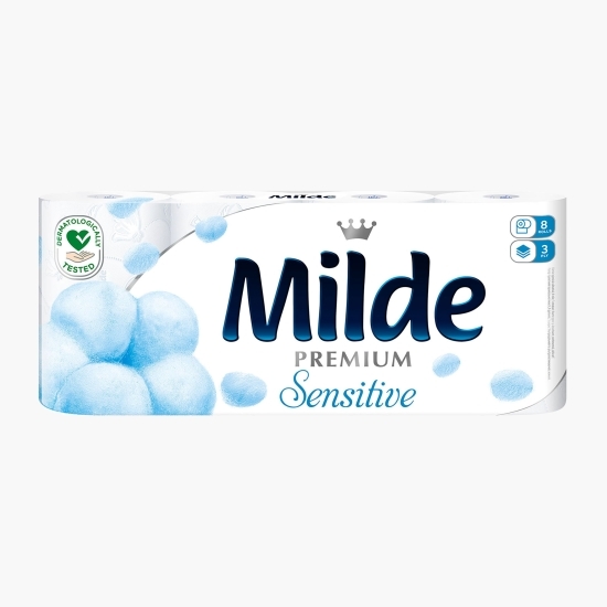 Hârtie igienică Sensitive, 3 straturi, 8 role