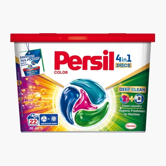 Detergent capsule 4în1 Discs Color Deep Clean, 22 spălări