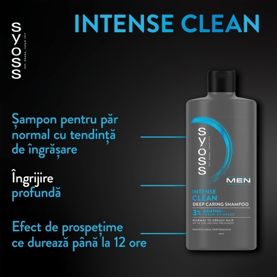 Șampon Intense Clean&Cool pentru păr normal spre gras 440ml