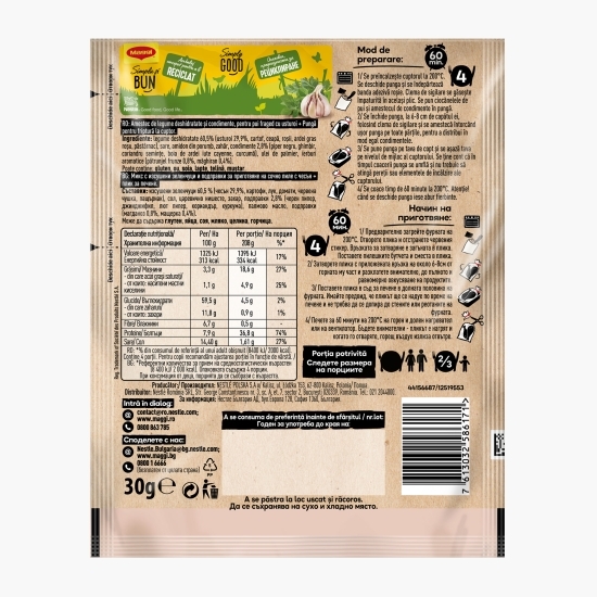 Amestec de legume deshidratate și condimente pentru pui cu usturoi Ideea Zilei 30g