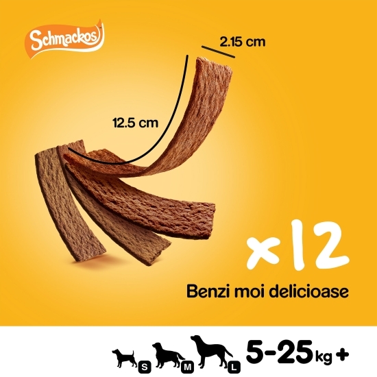 Hrană complementară pentru câini adulți 12buc, 86g, Schmackos