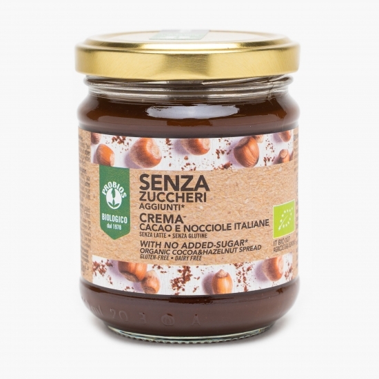 Cremă de cacao și alune eco fără zahăr 200g