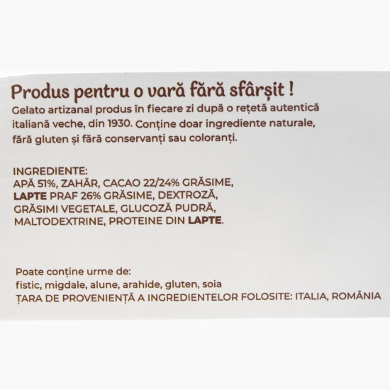 Înghețată italiană artizanală (gelato) ciocolată fondante belgiană 300g 