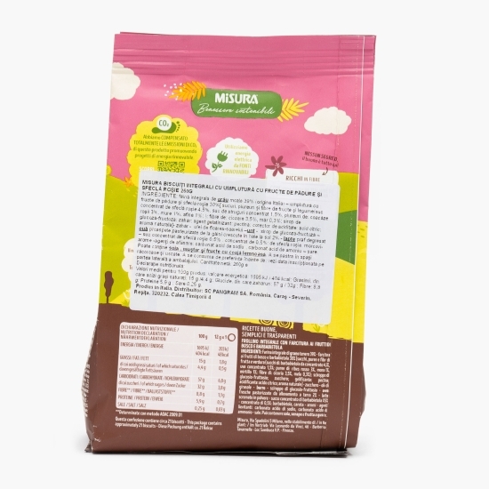 Biscuiți integrali umpluți cu fructe de pădure și sfeclă 260g