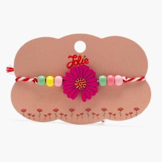 Mărțișor brățară multicoloră pentru copii Floare