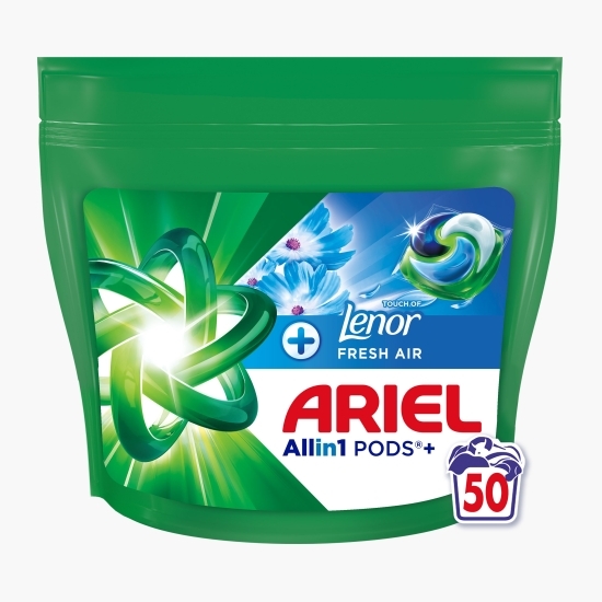 Detergent de rufe capsule All-in-One Pods Plus Touch of Lenor, 50 spălări, 50 buc