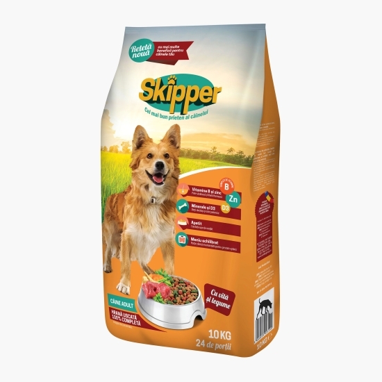 Hrană uscată pentru câini, cu vită și legume, 10kg