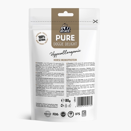 Recompense pentru câini, 80g, cu carne de cal Horse Monoprotein Hypoallergenic