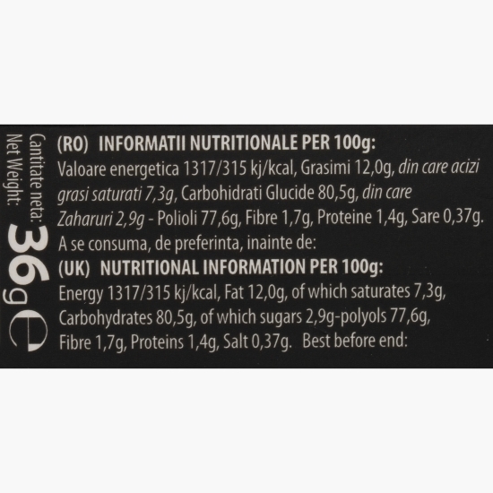 Bomboane fără zahăr cu unt și umplutură de ciocolată, 36g
