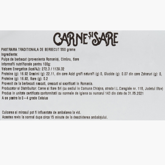 Pastramă de berbecuț 550g